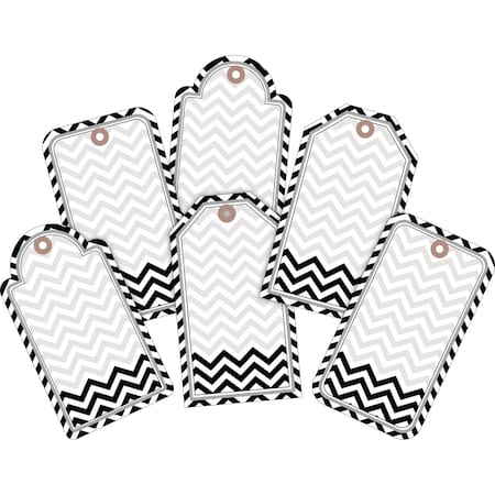 Barker Creek Black Tie Affair Chevron Double-Sided Accents, Multi-Design Set, 36/Set, PK36 2206
